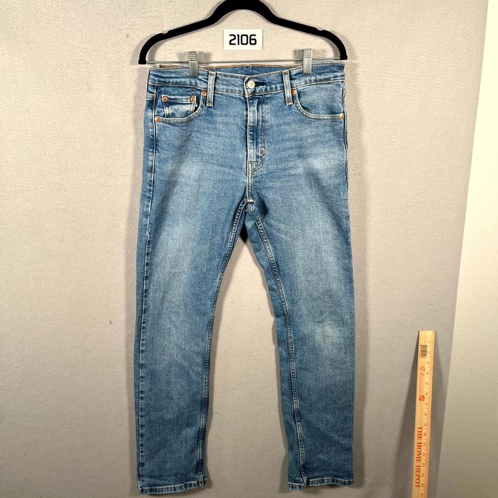 Levi's 513 Slim Straight Fit Jeans Men 30x32 Blue Denim Medium Wash Straight Leg